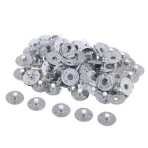 100pcs 차 빛 봉헌 초 심지 자기 센터링 Sustainers 탭 홀더, 12.5x3mm, 실버, 철