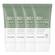과일나라 알로에 모이스처 선크림 50ml x 4개 SPF50+ PA++++ 논나노 무기자차, 없음