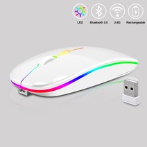 무선 게이밍 버티컬 손목 편한 마우스 블루투스 충전식 ipad 컴퓨터 노트북 pc 용 초박형 무음 led 다채로운 백라이트 게임용, 하얀, 협력사