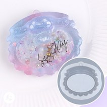 리본 레이스 원형 쉐이커 몰드 레진아트 RM303, 단품