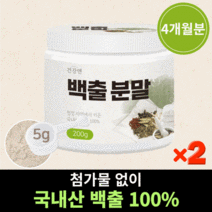 국산 백출 분말 가루 삽주뿌리 창출 삽주가루 삽주분말, 200g x 2개