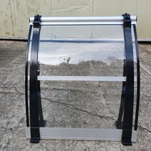 캐노픽스 550x2000 처마 현관 비가림 차양막 비가림막 어닝, 렉산_투명/브라켓_블랙/파이프_그레이