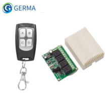 GERMA 4 채널 RF 송신기 및 433Mhz 원격 제어 DC 12V 24V 10A 무선 스위치 4CH 릴레이 모듈 수신기 EV1527, 01 1RC and 1receiver