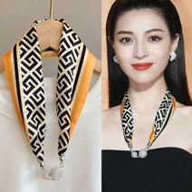 모던 예식 정장 자석 스카프 사계절 목 보호