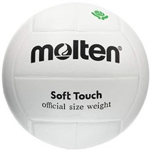 molten(몰텐) 배구 소프트 터치 4호구 천연 피혁 화이트 MTV4MP