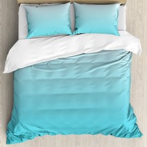 Ambesonne Ombre Duvet Cover Set Deep Maldives Sealife Ocean Inspired Aquatic Color Modern Design Di, 1