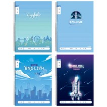 1000 초등 슬림 영어노트 남아용 넓은칸 11951 IB, 색상/디자인랜덤