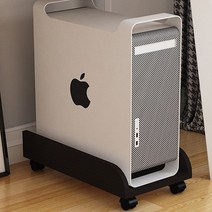 컴퓨터 본체 받침대 PC 프린터 다이 수납장 선반 데스크탑 거치대 이동식 바퀴형 블랙