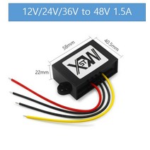 강압기 XWST-DC DC 스텝 업 12V 36V ~ 48 V 부스트 전력 변환기 1A 2A 볼트 ABS 플라스틱 전압 조정기, 02 1.5A_02 24V(18-32V)_01 48V