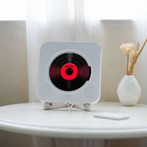 벽걸이 형 CD 플레이어 서라운드 사운드 FM 라디오 블루투스 USB MP3 디스크 휴대용 음악 플레이어 원격 제어 스테레오 스피커 홈, [04] White with EU Plug