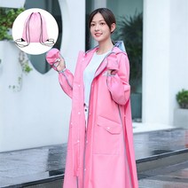 소원 하나 오토바이 자전거 라이딩 우비 고급 여성 성인 레인코트 EVA 안면 가리개 가방형