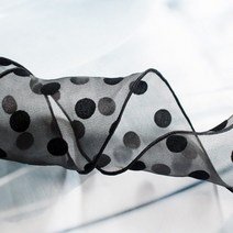 땡땡이 노방 인터로크 원단 (폭 7~7.5cm 길이 2.7m), 블랙