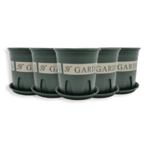 가든잇 가드닝 플라스틱 화분 5개세트 슬릿화분 (받침포함)