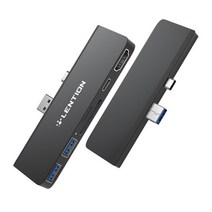 서피스독 서피스프로 USB허브 도킹스테이션 lention usb 3.0 허브 멀티호환, 검은색