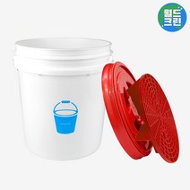 버킷28 세차버킷 화이트+그릿가드 레드+감마씰 레드 버킷 돌리 대용량 자동차 차량 세차 물통 바구니, 세차버킷28화이트+그릿가드레드+감마씰레드