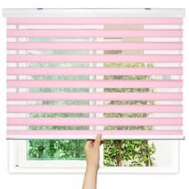 [무코드 줄없는 콤비블라인드 내츄럴 _ H125cm ] 반자동 코드리스 사이즈 주문제작 롤스크린 커튼 아파트 거실 주방 안방 브라인드 아이방 가로 90cm~190cm