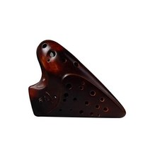 LIFANG Ocarina Smoked and Played 3-tube Midtone C 3-way AC 오카리나 (색상: 브라운), 갈색