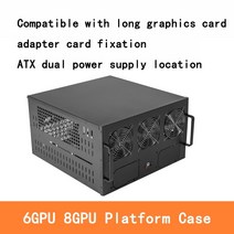 PC 케이스 6u 마이닝 리그 프레임 서버 btc eth 플랫폼용 6gpu 8gpu, 팬 없이