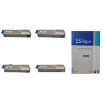MOA 신도리코 P420dn 재생토너 4색set (복사용지 500매 포함), 1set, 4색