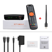 위성 TV 수신기 풀 hd gtmedia v7 s2x dvb s2 gt 미디어 v7 v7s dvb s2x로 1080p 업그레이드 지원 usb wifi dvb-s2 셋톱 박스, v7s2x 및 와이파이, 미국 플러그