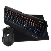 라이센스LG 기계식 게이밍 키보드 GK-5000 + 옵티컬 게이밍 마우스 GM-1000 + GTRACTER 게이밍 마우스 패드 SSG-5, 키보드(GK-5000), 마우스(GM-1000), 패드(SSG-5), 패드(Black)