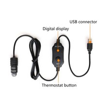 수족관 수조 어항 냉각기 온도조절기 잠수 할 히터 USB 충전 물고기 탱크 온도 18-34 해양 바닷물 민물