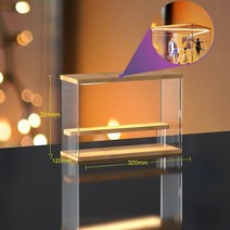 LED 조명 아크릴 피규어 장식장 진열대 진열장 케이스 보관함, 2 층 천장 조명