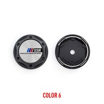SSR 휠용 휠 센터 방진 로트당 4 68mm 휠캡 커버 스티커 자동차 너트 보호 야광세트 가드 허브, 6.COLOR 6