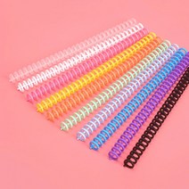 스프링 제본링 10x285mmx20개 똑딱이제본링 제본용링, 투명