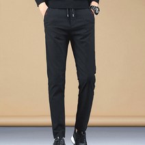 남성 겨울 밴딩 일자 슬림 바지 털안감 기모 팬츠 WI141PN