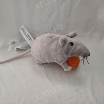 이케아 쥐 인형 고시그무스 봉제 애착 고양이 흰색 갈색 회색 검정색, 큰 회색 마우스(라벨있음)