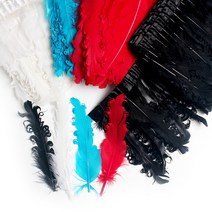 뽀글깃털-깃털/깃털장식/깃털재료/깃털펜/뽀글, 뽀글깃털-No.3(비취)-40cm, 1