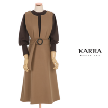 카라 KARRA (77까지)라운드버클레이어드원피스_KL2WOP073G