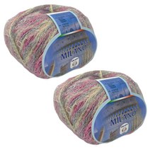 이태리 라나가또 밀라노 (2볼) 비스코스 혼방 뜨개실 레이온 패션실 수입뜨개실 수입털실, 4799.핑크