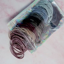 200개 3줄 머리끈 세트 짱짱한 헤어끈 헤어고무줄 대용량 기본 머리 고무줄 데일리 똥머리 밴드 애지중지상점