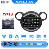EKIY KK5 안드로이드 자동차 라디오 BMW 미니 쿠퍼 R56 R60 2007 - 2014 QLED 멀티미디어 비디오 플레이어, 02 KK2 2G 32G A