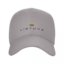 Lithuania-플래그 모자 야구 야생 공 재미있는 골프 여성 및 남성용, [04] Gray