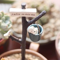 다육식물 화분 꾸미기 양동이 강하지 화분픽 힐링 입주선물 병원 사무실 원룸 아기자기한소품