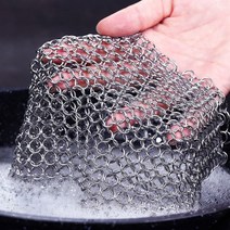 반영구 스텐 스틸 체인 체인형 철망 철 쇠 그물 망 링 수세미 원형 15cm, 상세 참조, 상세 참조