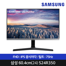 삼성전자 S24R350 모니터/IPS/FHD/24인치/눈보호모드&게임모드 지원!, 기몬모델 + 블루컷 블루라이트 차단 보호기