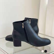 (225-270) 빅사이즈부츠 기모안감 사선엣지 앵클부츠 5cm