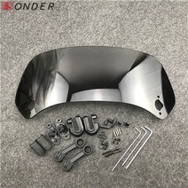 바이크 오토바이헬멧뿔 헬멧튜닝 헬맷악세사리 조정 가능한 윈드 스크린 실드 스포일러 에어 디플렉터 혼다 BMW 야마하 X ADV 스즈키 두카티 KYMCO AK550 SYM vespa, [01] L-Gray-37cm