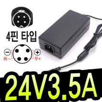 명호전자 DC 24V3.5A 24V5A 모니터 아답터 어댑터, 24V 3.5A+4핀 C타입