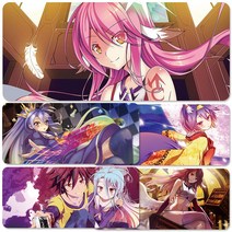 YN 노게임노라이프 장패드 마우스패드 모음 게이밍 캐릭터 애니 굿즈 주문제작 소라 시로 지브릴 스테파니 소품 장식, 사이즈 800x300mm 두께 3mm