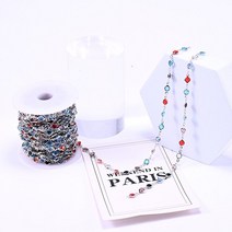 자체제작 원석목걸이 DIY 보석 목걸이 체인 만들기 결과 골드 실버 라운드 팔찌 선글라스 도매