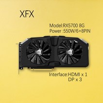 그래픽카드 xfx amd radeon rx480 8g rx580 8g rx590 5500xt 5600xt rx5700xt 8g 6500xt 6600xt vega56 gpu pc, RX 5700 8g