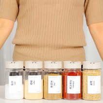 리빙패밀리 양념 조미료 소금 설탕통 3구 보관용기 5P + 무료 스티커증정, 300ml 5P
