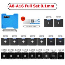 아이폰 호환 mant 자기 X-14 메인 보드 중간 레이어 BGA Reballing A8-A16 CPU 주석 템플릿, [01] A8-A16 CPU 0.1mm