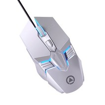 매크로마우스 게이밍 인체공학 RGB 무소은 마우스 유선 USB 빛나는 게임 매크로 프로그래밍 음성/자동 클릭 블랙/화이트, [03] W-1