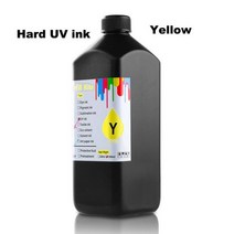 UV잉크 1000ML LED DX4 DX5 DX6 DX7 DX10 TX800 XP600 엡손 1390 L800 L1800 L805 R1800 R1900 UV 수정 프린터, 1PC Yellow-Hard